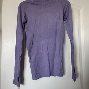 Lululemon Swiftly Tech Long Sleeve Lavender Top